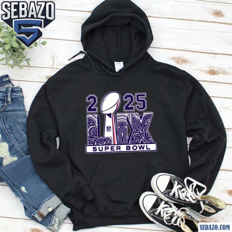 Vintage 2025 Super Bowl Lix Trophy Logo Shirt hoodie