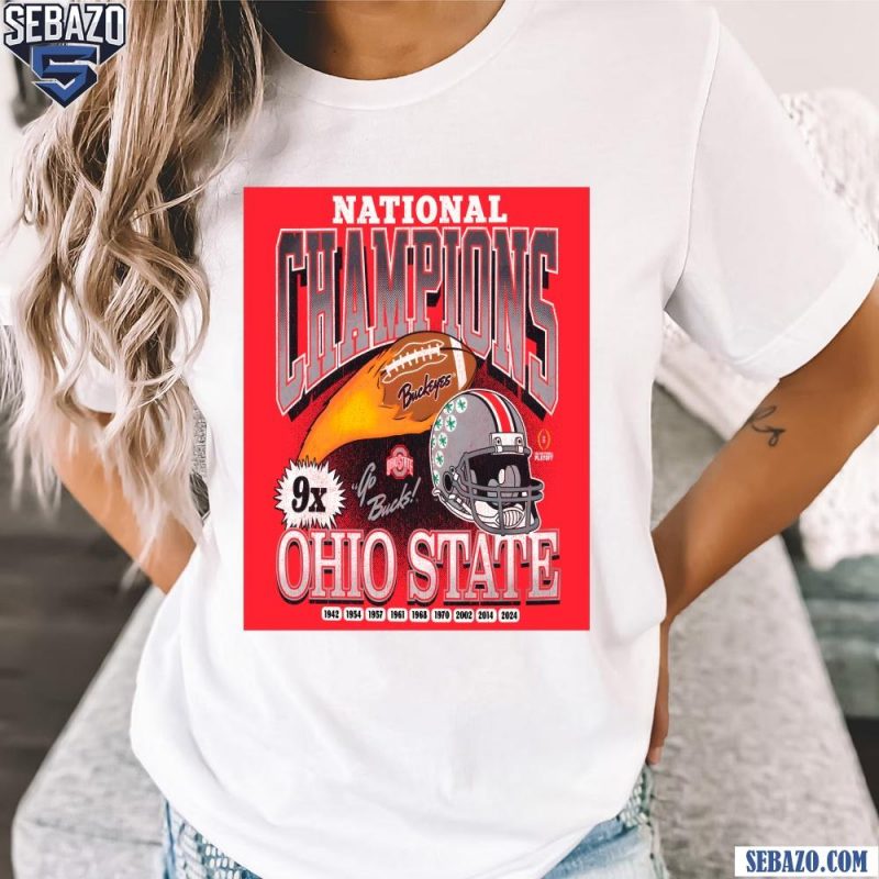 Vintage 9x National Champions Ohio State Buckeyes Shirt t-shirt