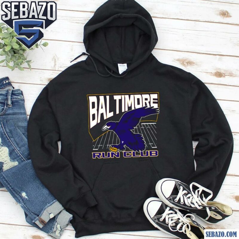 Vintage Baltimore Ravens Football Run Club Shirt hoodie