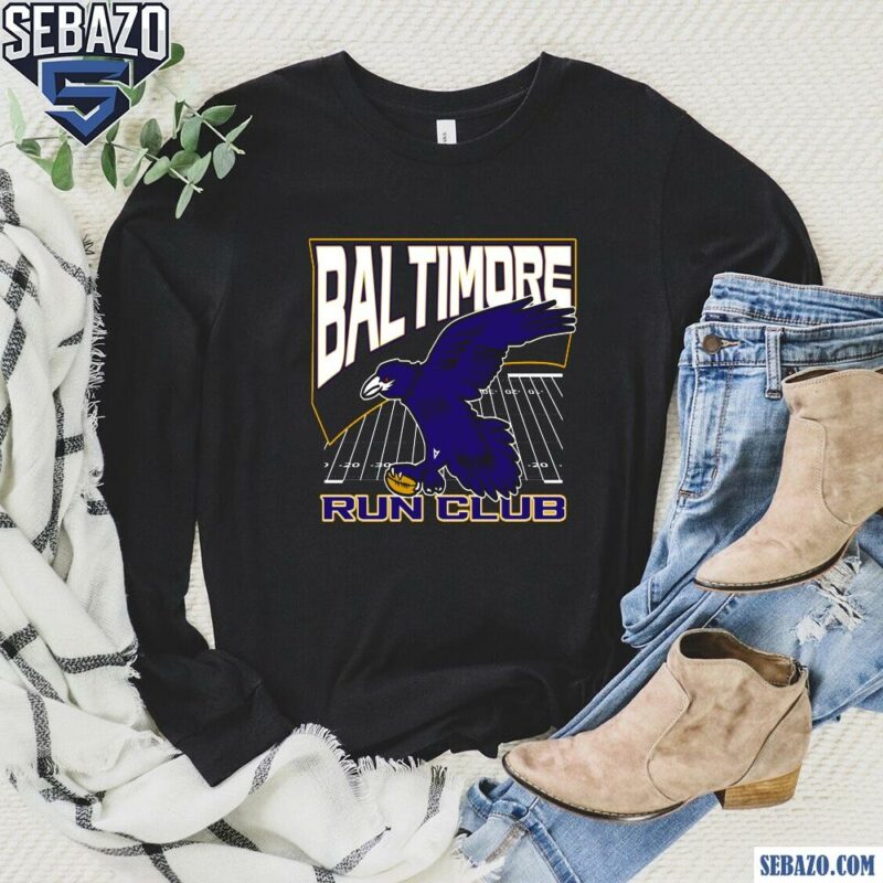 Vintage Baltimore Ravens Football Run Club Shirt long sleeved