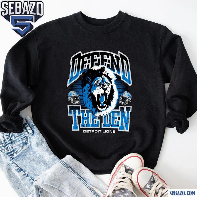 Vintage Defend The Den Detroit Lions Mascot Shirt sweatshirt