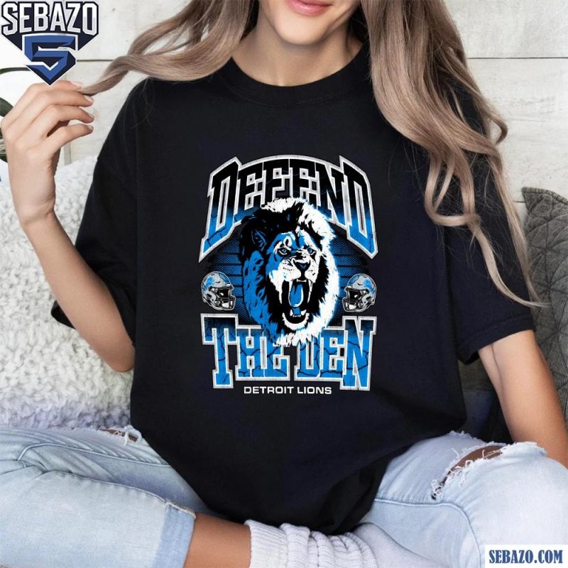 Vintage Defend The Den Detroit Lions Mascot Shirt t-shirt