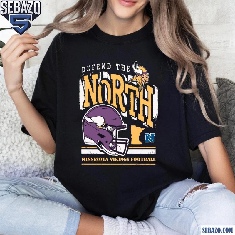 Vintage Defend The North Minnesota Vikings Football Helmet Shirt t-shirt