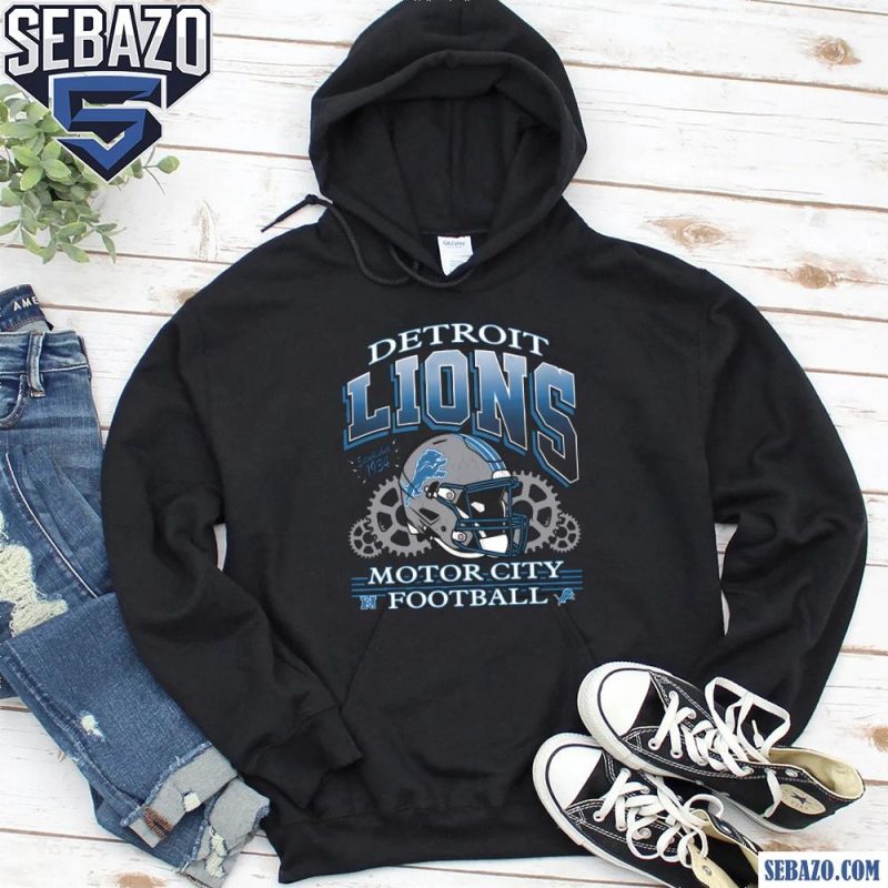 Vintage Logo Detroit Lions Motor City Football Helmet Shirt hoodie