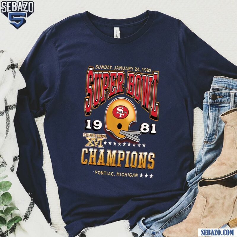 Vintage Super Bowl 1981 Champions San Francisco 49Ers Shirt long sleeved