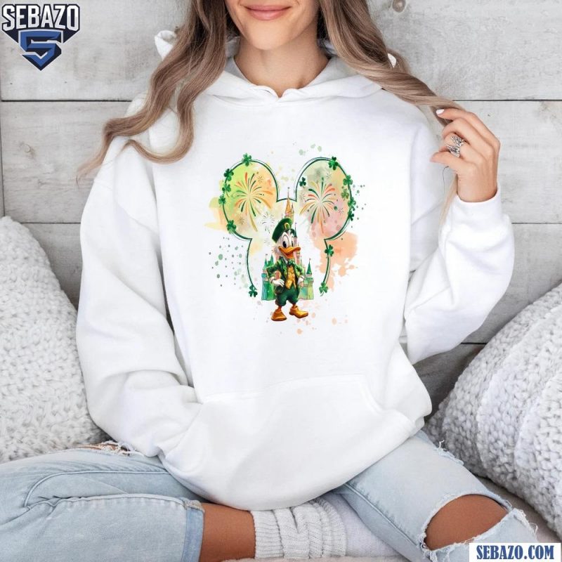 Watercolor Magical Castle Happy St Patricks Day Shirt hoodie