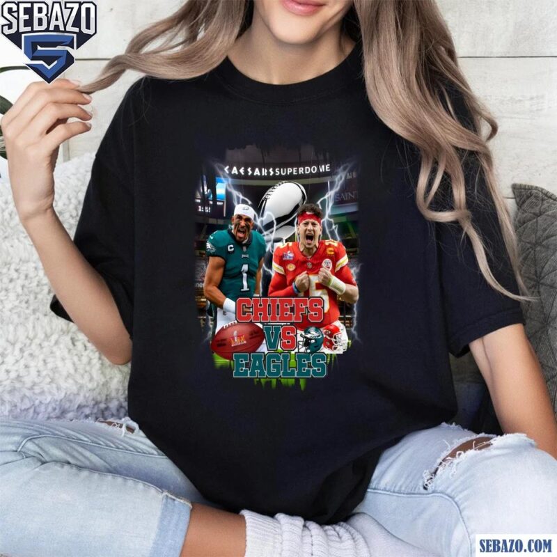 2025 Super Bowl Chiefs Vs Eagles Hurts Vs Mahomes Shirt t-shirt