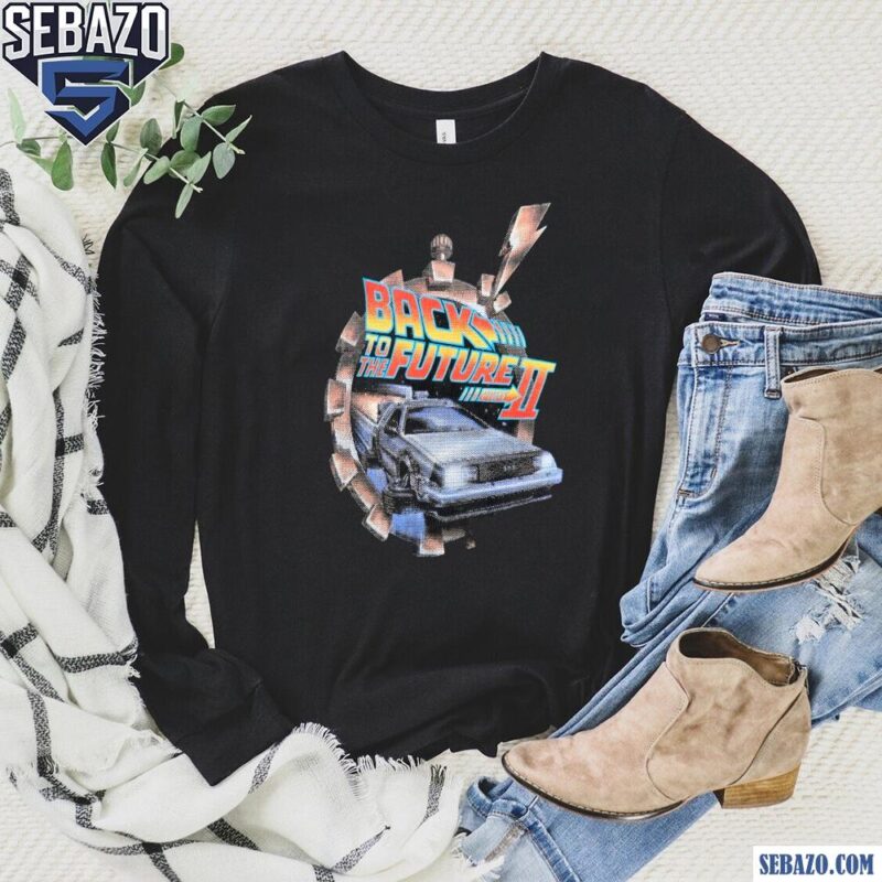 Back To The Future Part Ii Vintage Logo Shirt long sleeved