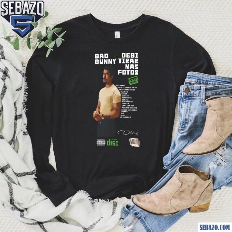 Bad Bunny Debi Tirar Mas Fotos Album Poster Shirt long sleeved