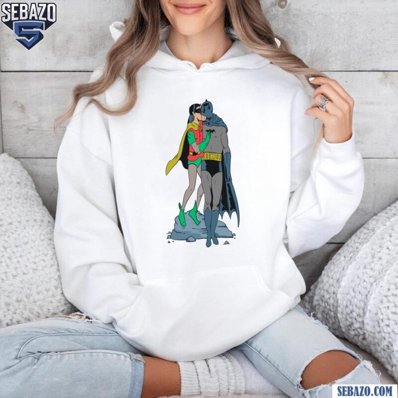 Batman And Robin Kissing Gay Pride Funny Meme Shirt hoodie