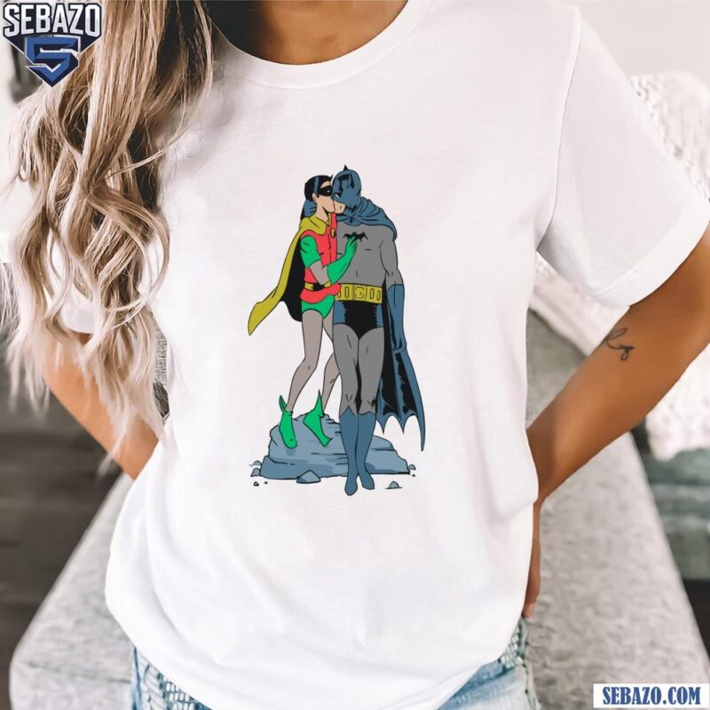 Batman And Robin Kissing Gay Pride Funny Meme Shirt t-shirt