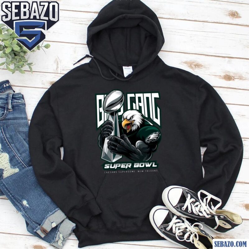 Bird Gang Super Bowl LIX Trophy Champion Eagles Mascot Shirt hoodie