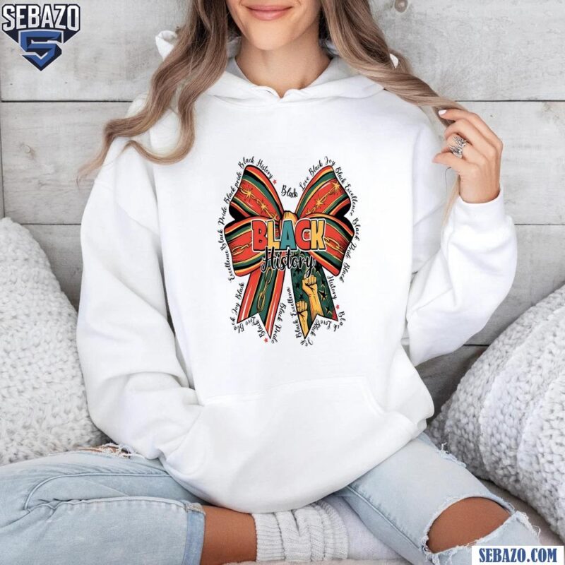 Black History Afro American Coquette Bow Shirt hoodie