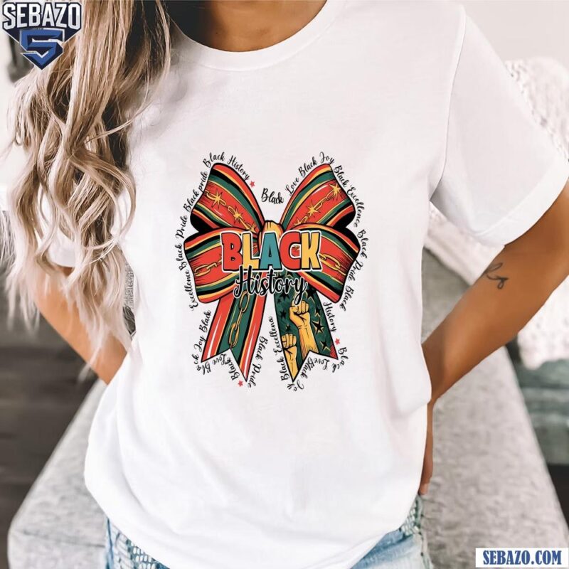 Black History Afro American Coquette Bow Shirt t-shirt