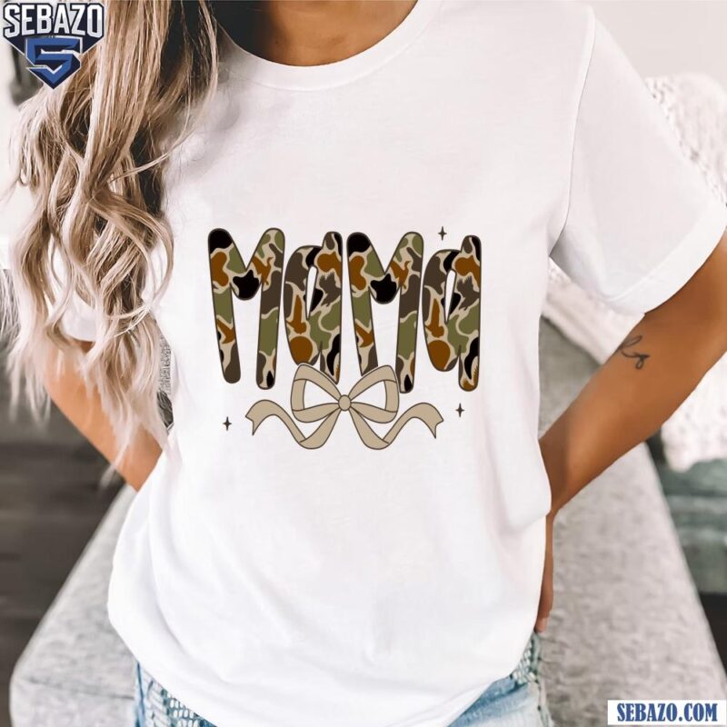 Camo Mama Coquetee Bow Shirt t-shirt