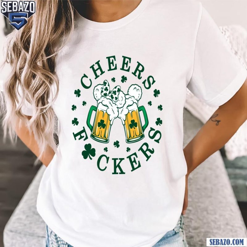 Cheers Fuckers Mickey And Minnie St Patricks Day Beer Lover Shirt t-shirt