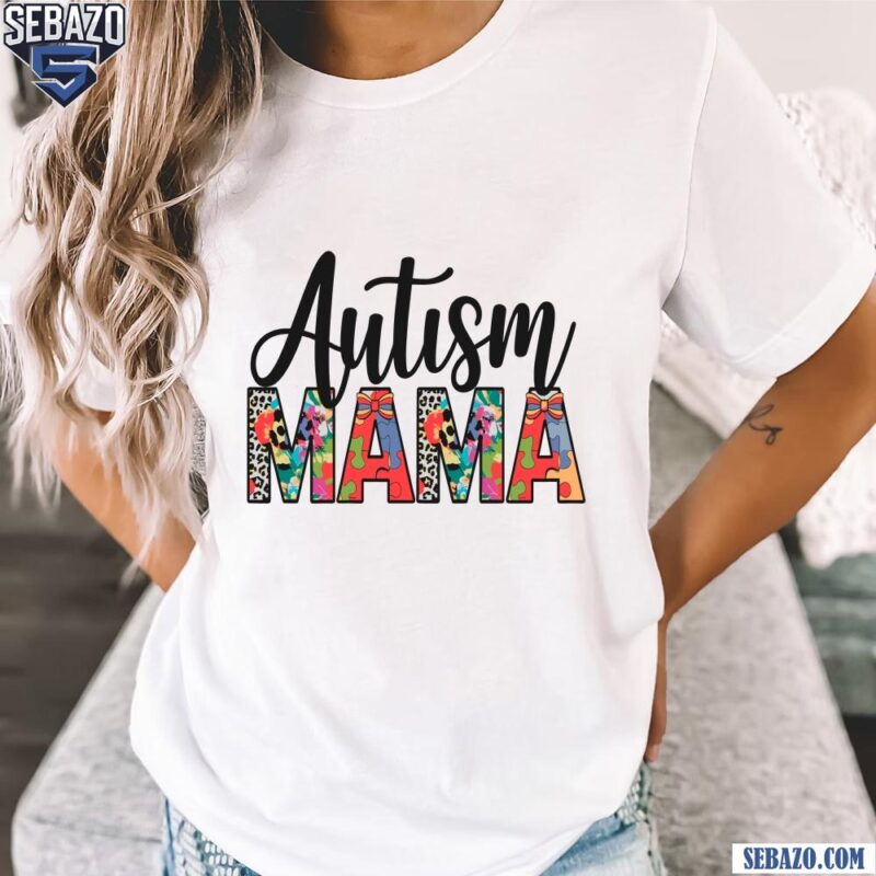 Colorful Floral Leopard Autims Mama Shirt t-shirt