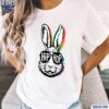 Colorfull Rainbowl Easter Bunny Hip Hop Sunglasses Shirt t-shirt