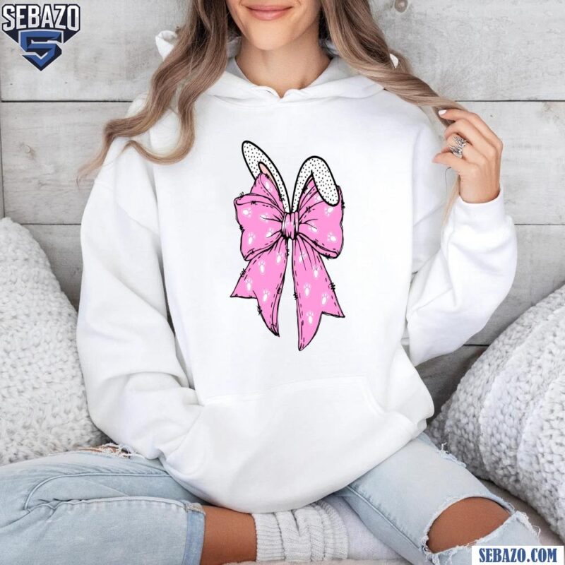 Cute Easter Bunny Ear Coquette Bow Shirt hoodie