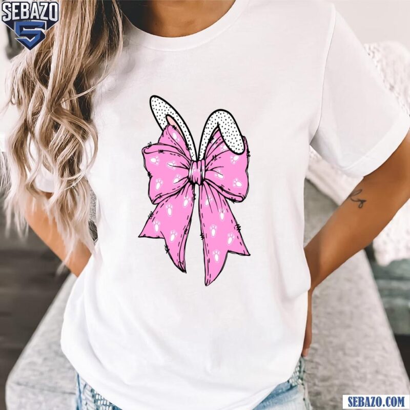 Cute Easter Bunny Ear Coquette Bow Shirt t-shirt