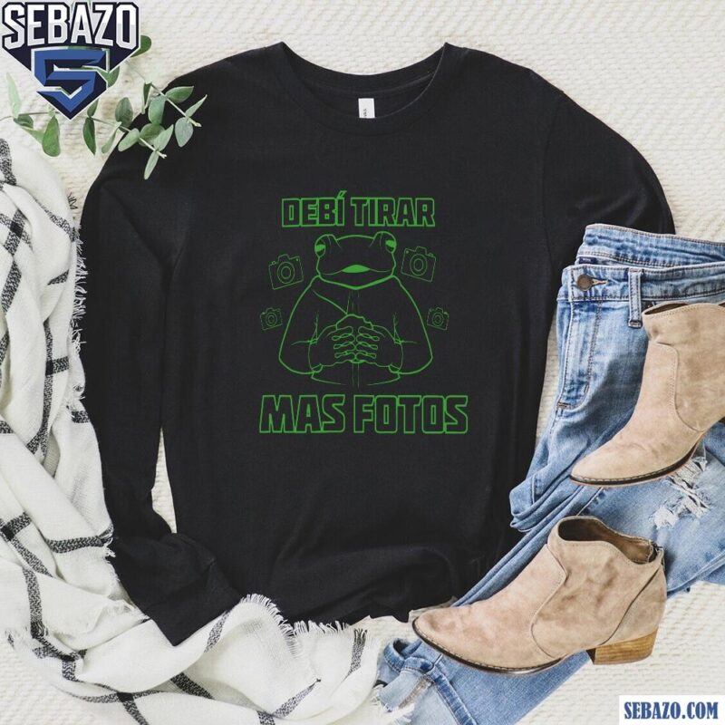 Debi Tirar Mas Fotos Neon Frog Bad Bunny Album Shirt long sleeved