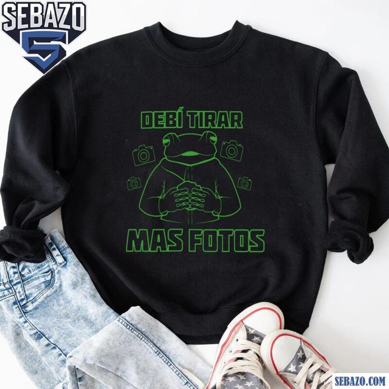 Debi Tirar Mas Fotos Neon Frog Bad Bunny Album Shirt sweatshirt