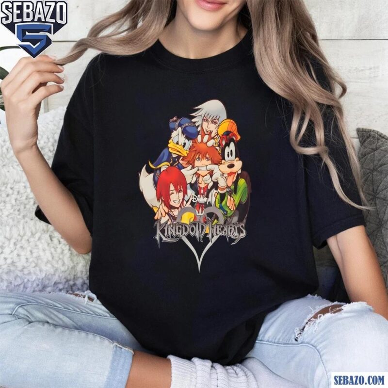 Disney Kingdom Hearts Group Selfie Girls Crazy Sora Shirt t-shirt