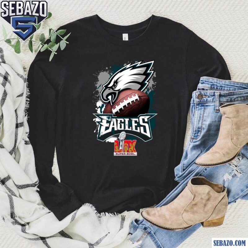 Eagles Football Logo Super Bowl LIX Shirt long sleeved