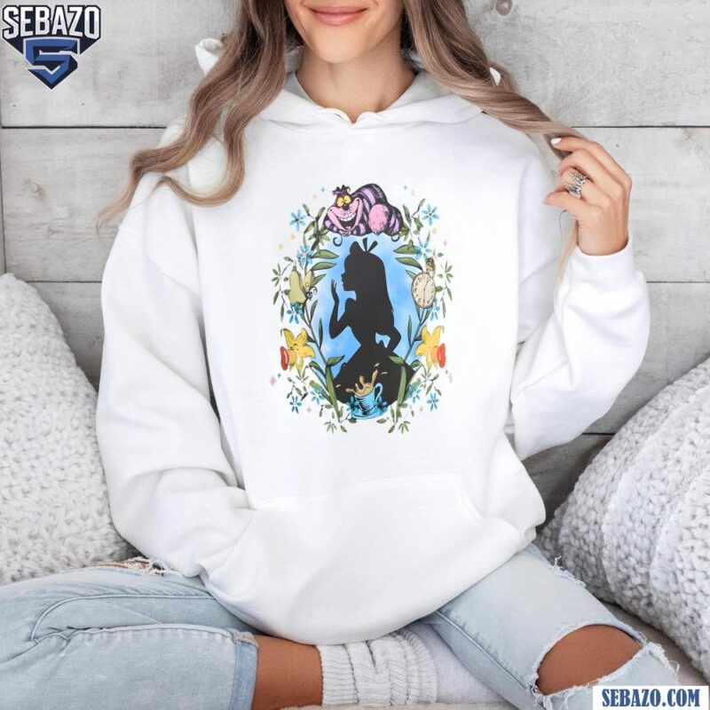 Floral Disney Alice In Wonderland Shirt hoodie