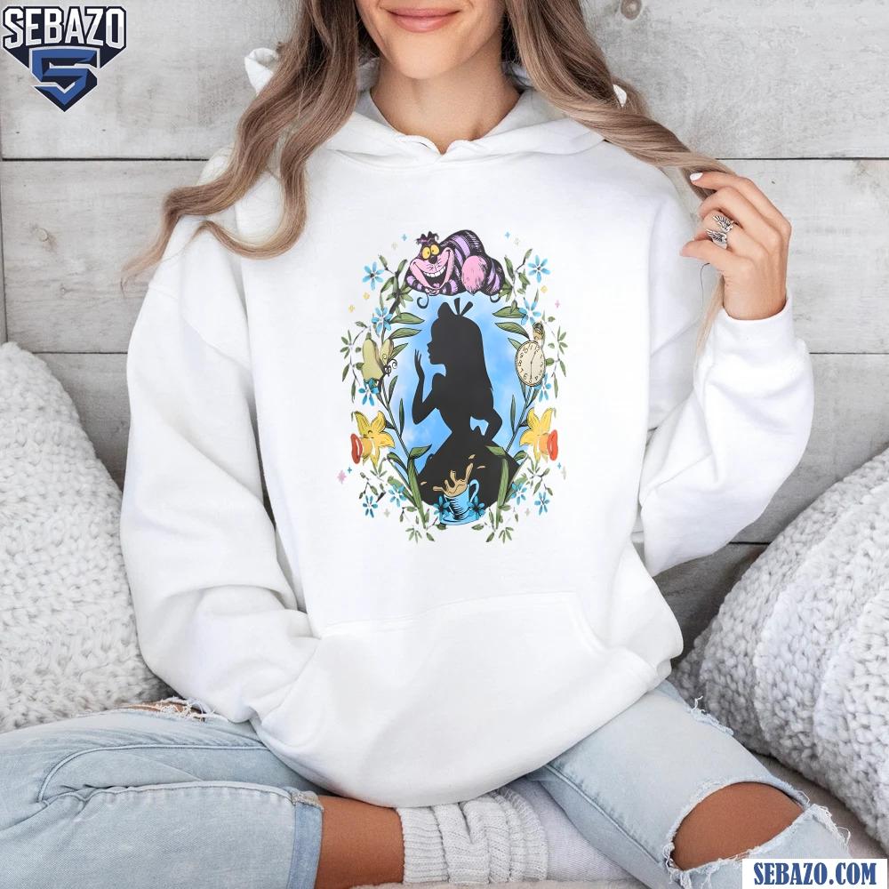 Floral Disney Alice In Wonderland Shirt