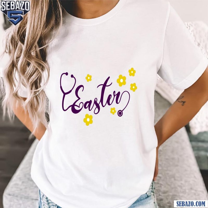 Floral Easter Nurse Stethoscope Shirt t-shirt