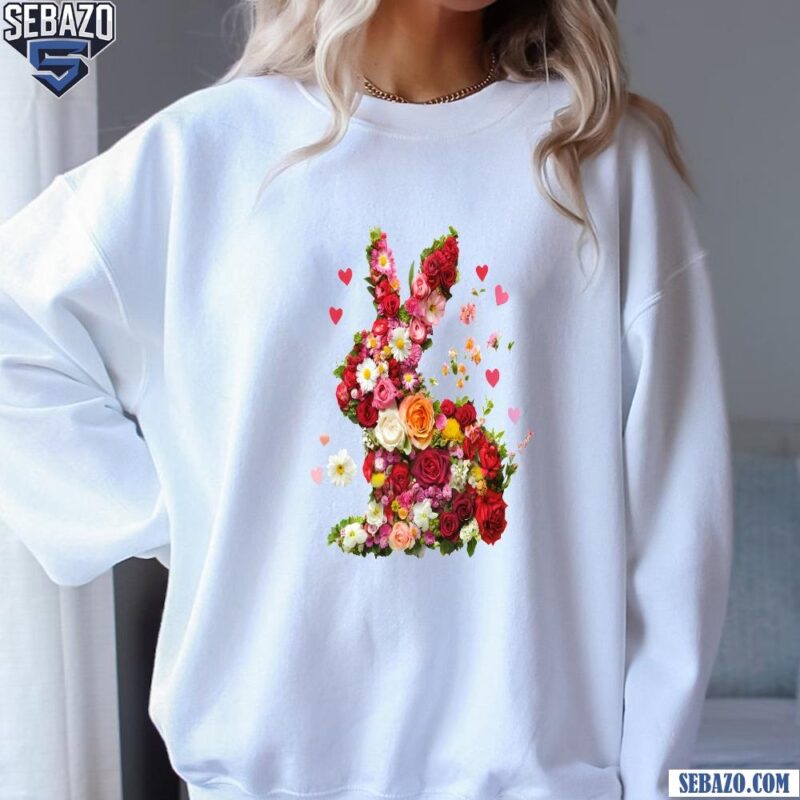 Floral Happy Easter Bunny Shirt sweatshirt