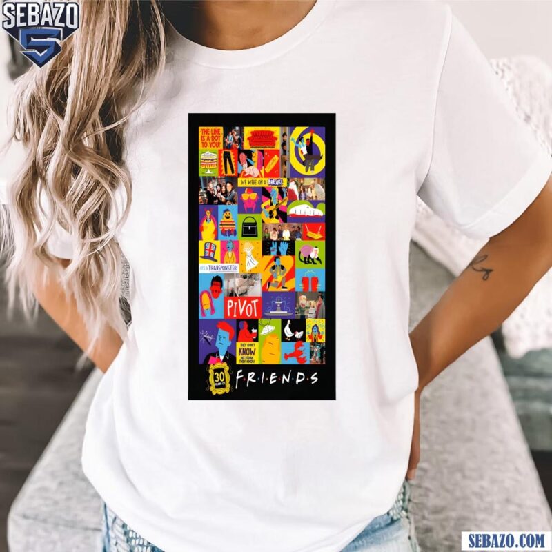 Friends 30Th Grid Poster Tv Series Shirt t-shirt