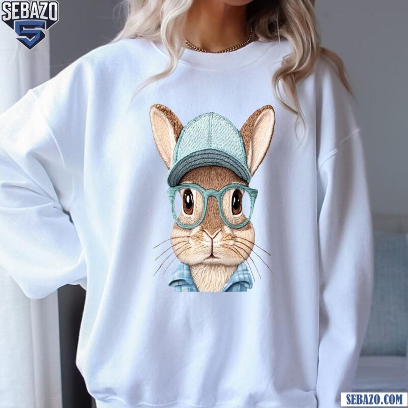 Funny Cute Baby Boy Easter Bunny Sunglasses Shirt sweatshirt