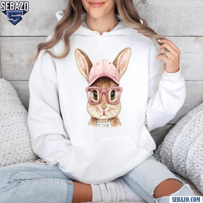 Funny Cute Baby Girl Easter Bunny Sunglasses Shirt hoodie