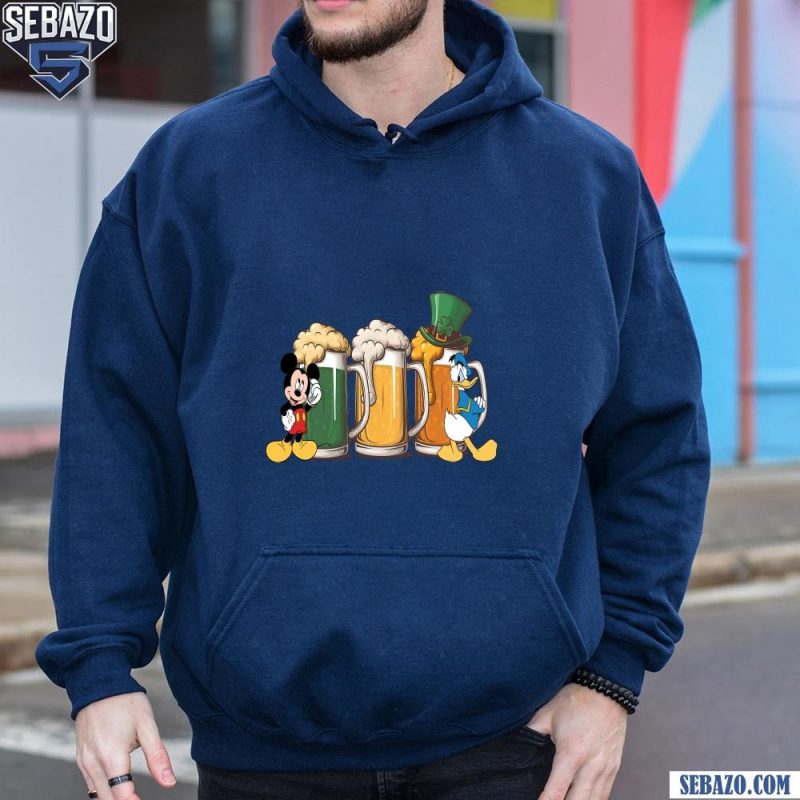 Funny St Patricks Day Mickey And Donald Beer Lover Shirt hoodie