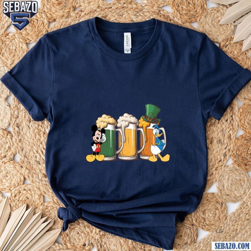 Funny St Patricks Day Mickey And Donald Beer Lover Shirt t-shirt