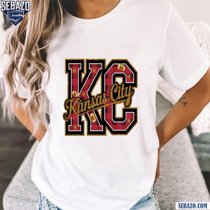 Glitter Buffalo Plaid Kansas City Chiefs Football Shirt t-shirt