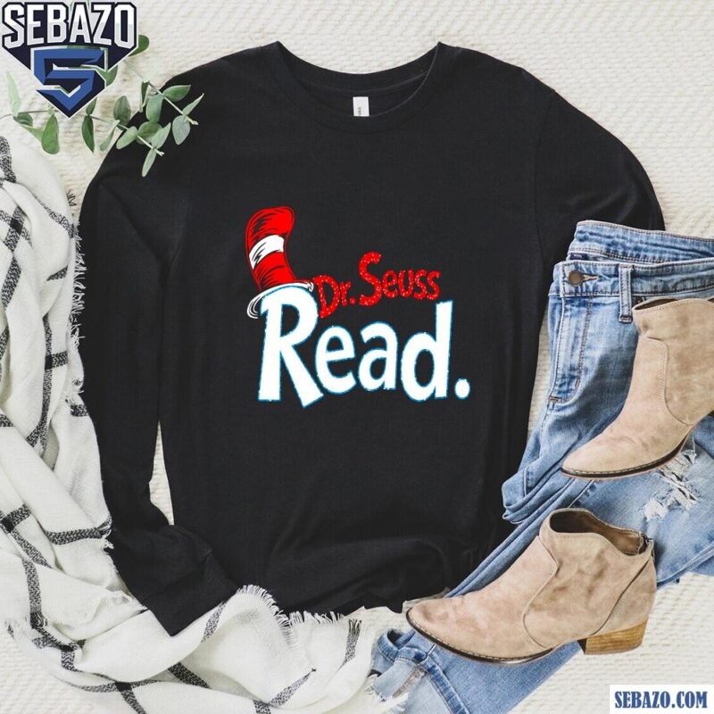 Glitter Dr Seuss Read Cat In The Hat National Read Across America Day Shirt long sleeved