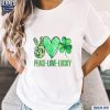 Glitter Peach Love Lucky Shamrock St Patricks Day Shirt t-shirt