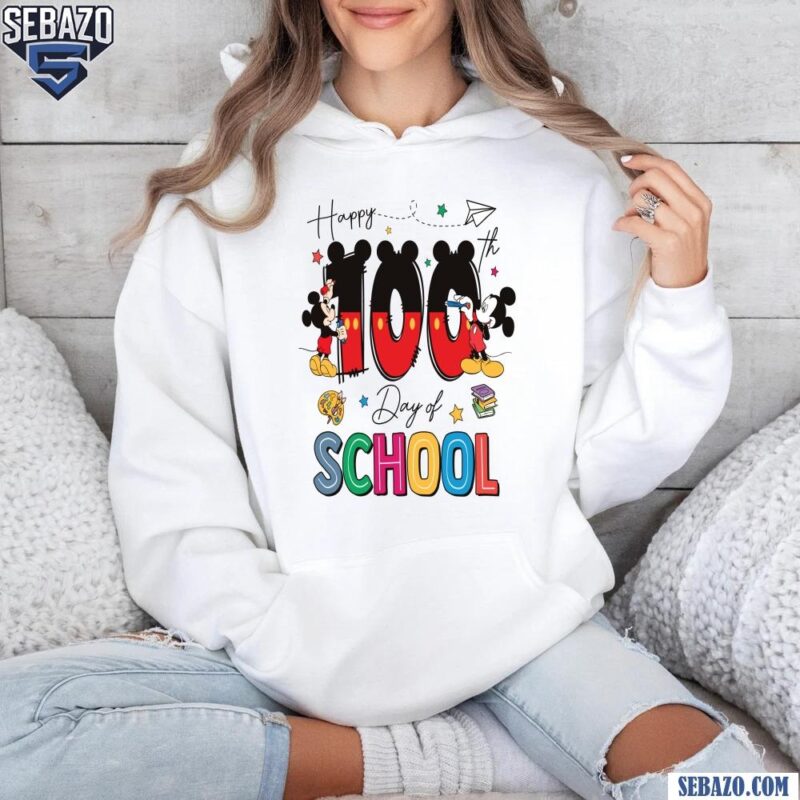 Happy 100 Days Of School Disney Mickey Mouse Shirt hoodie