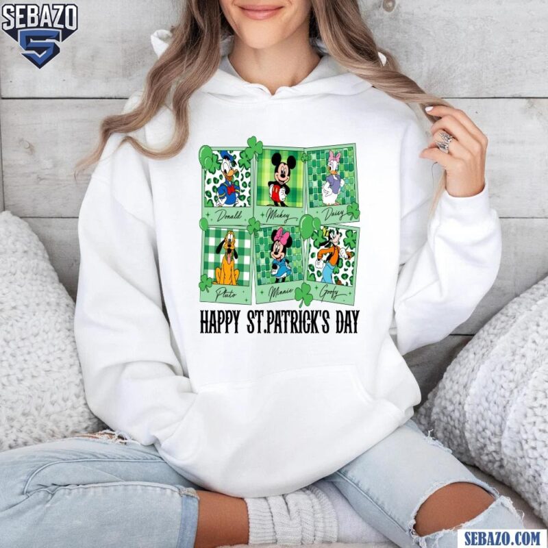 Happy St Patricks Day Shamrock Disney Mickey And Friends Shirt hoodie