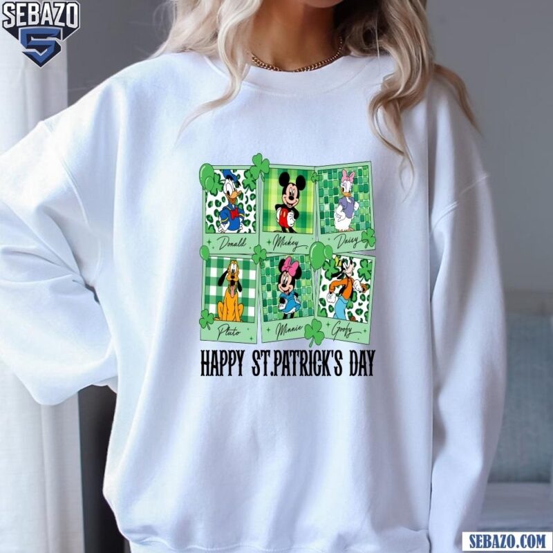 Happy St Patricks Day Shamrock Disney Mickey And Friends Shirt sweatshirt