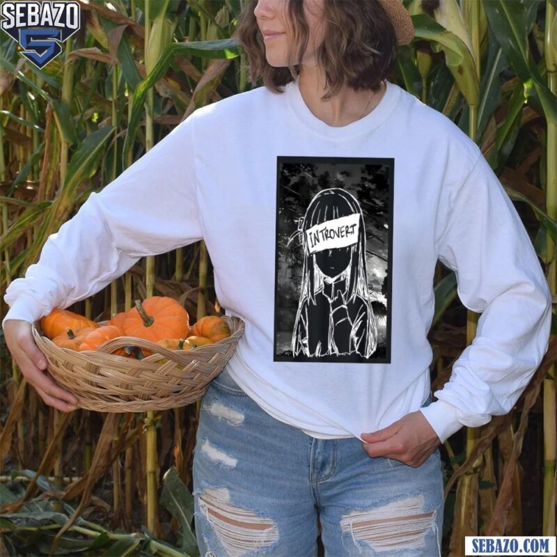 Horror Waifu Introvert Anime Girl Shirt long sleeved