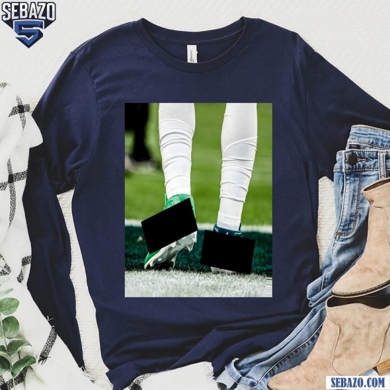 Jalen Hurts Two Different Colored Jordans Philadelphia Eagles Shirt long sleeved