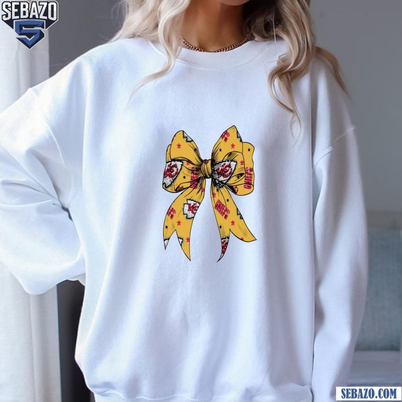 Kansas City Chiefs Coquette Bow Glitter Logo Shirt sweatshirt