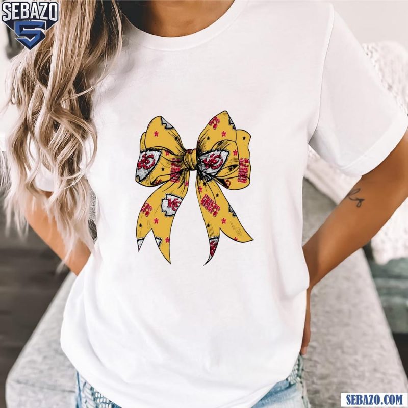 Kansas City Chiefs Coquette Bow Glitter Logo Shirt t-shirt