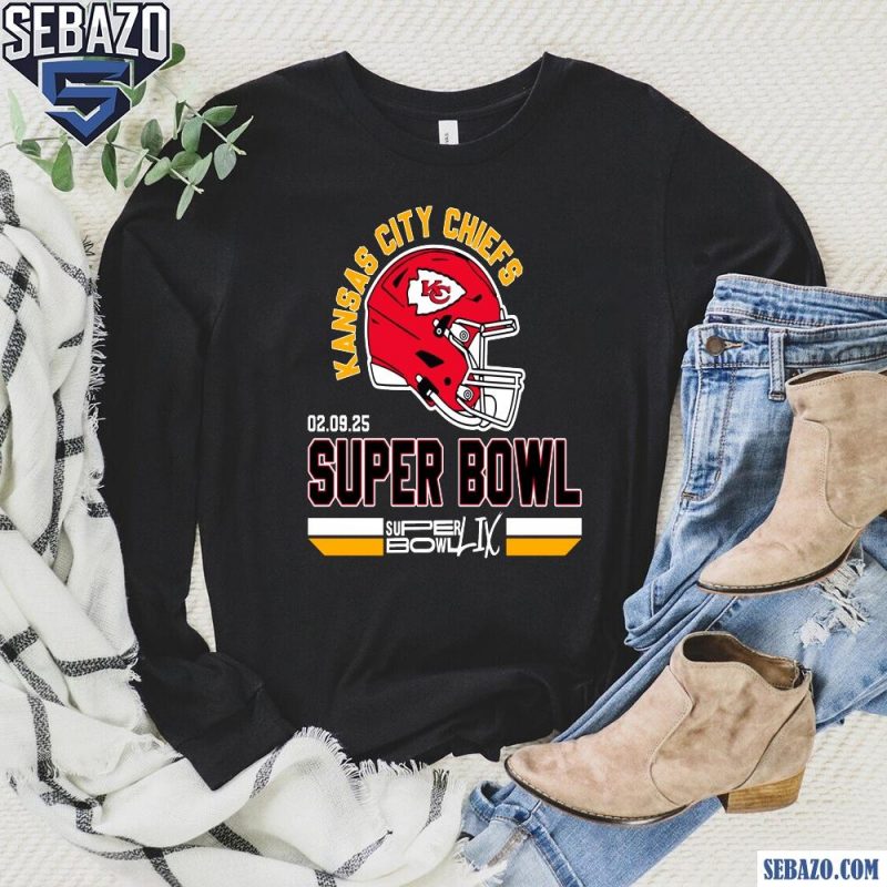 Kansas City Chiefs Super Bowl LIX Football Helmet Shirt long sleeved