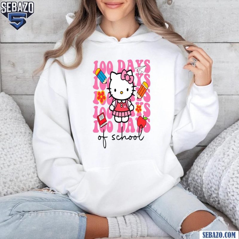 Kawaii Hello Kitty Happy 100 Day Of School Shirt hoodie