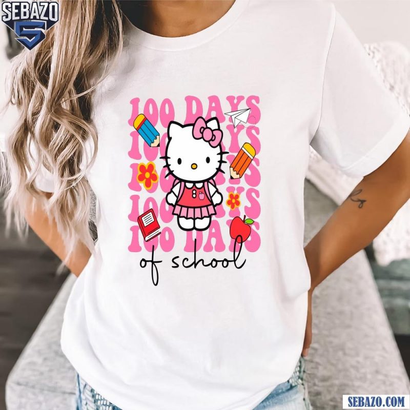 Kawaii Hello Kitty Happy 100 Day Of School Shirt t-shirt